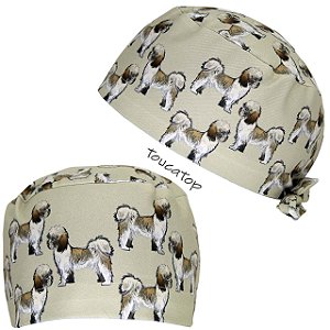 Gorro Cirúrgico, Vários Shih-Tzu Espalhados, Bege