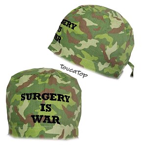 Gorro cirúrgico, Camuflado, "Surgery is War"