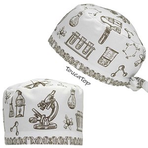 Gorro Cirúrgico, Instrumentos Laboratoriais, Dna, Vintage, Branco