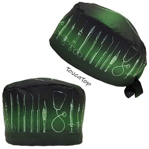 Gorro Cirúrgico, Instrumentos Médicos, Bisturis, Verde Degrade