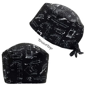 Gorro Cirúrgico, Laringoscópios, Planta Técnica, Preto