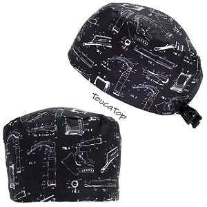 Gorro Cirúrgico, Laringoscópios, Planta Técnica, Preto