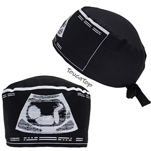 Gorro Cirúrgico, Ultrassom, Bebê na barriga, Preto