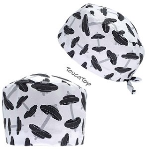 Gorro Cirúrgico, Alteres preto, Branco