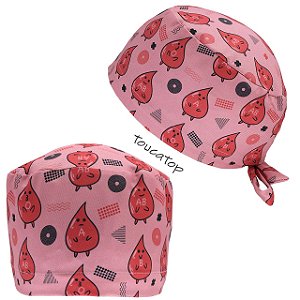 Gorro Cirúrgico, Tipos Sanguineos, O, A, AB, B, Rosa