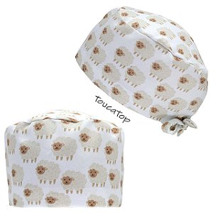 Gorro Cirúrgico, Ovelhas bege, branco
