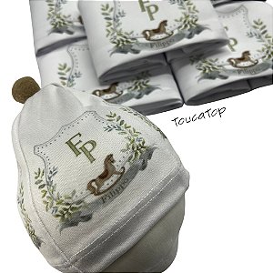 KIT Bebê Recém-Nascido com 1 touquinha RN e 5 Gorros Adulto Personalizados