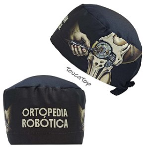 Gorro Cirúrgico, Ortopedia Robótica, Joelho, Preto Degradê