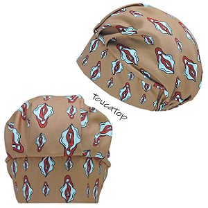 Touca Cirúrgica Feminina, Pepecas Diversas, Capuccino