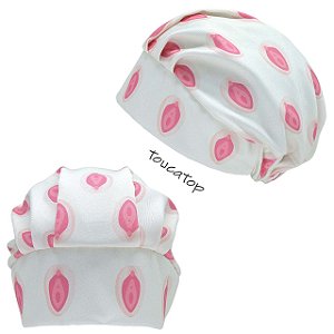 Touca Cirúrgica Feminina, Vulvas Rosadas, Bege