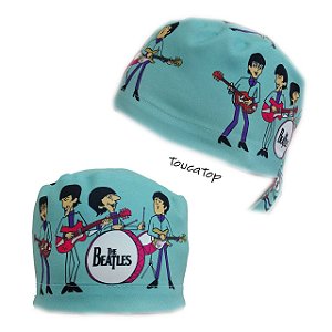 Gorro Cirúrgico, The Beatles, Desenho Banda, Verde Claro