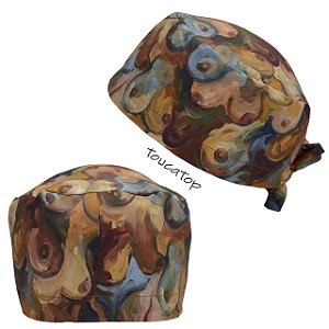 Gorro Cirúrgico, Arte, Mamas, Pintura Óleo, Marrom