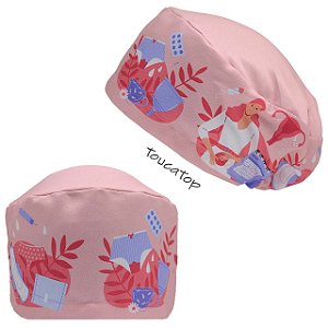 Touca Feminina ALICE, Calendario Periodo Mestrual, Rosa