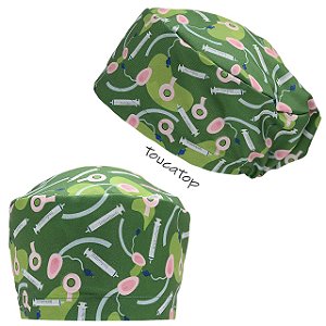 Touca Feminina ALICE, Equipamentos Médicos, Anestesia, Verde