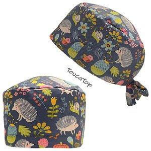 Gorro Cirúrgico, Porco Espinho, Caracol, Flores, Chumbo