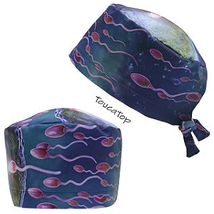 Gorro Cirúrgico, Espermatozoide, Óvulo, Fertilização, Azul