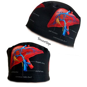 Gorro Cirúrgico, Anatomia do Fígado, Hepatologia, Preto