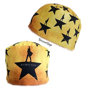 Gorro Cirúrgico, Estrelas Pretas, Hamilton, Amarelo