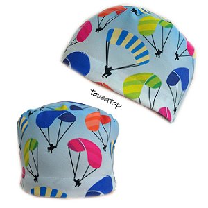 Gorro Cirúrgico, Parapentes Coloridos, Azul Céu