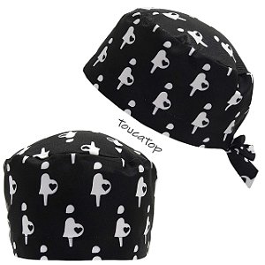 Gorro Cirúrgico, Boneca Grávida Coração na Barriga, Preto