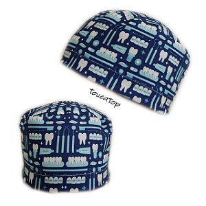 Gorro Cirúrgico, Aparelhos, Dentes, Espelho Esférico, Azul