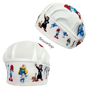 Touca Cirúrgica Feminina, Smurfs, Branco