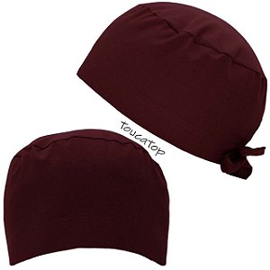 Gorro Cirúrgico Liso, Cores Lisas, Bordô Elegance