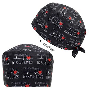 Gorro Grey's Anatomy, IT'S A BEAUTIFUL DAY TO SAVE LIVES, Preto