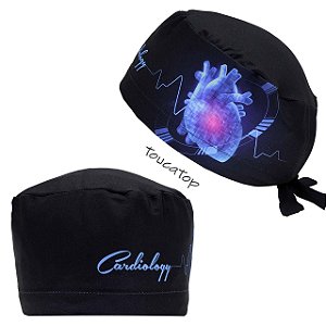 Gorro Coração Neon, ECG, Batimentos Cardíacos, Cardiology Neon, Preto