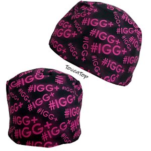 Gorro Cirúrgico, IGG+ Positivo, Rosa Neon, Preto