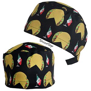 Gorro, México, Tacos Mexicanos e Bandeira México, Preto