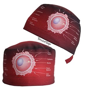 Gorro, Anatomia Fecundação, Óvulo e Espermatozoide, Vermelho