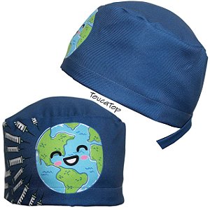 Gorro Cirúrgico, Vacinas para o Mundo Sorrir, Azul