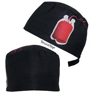 Gorro Cirúrgico, Bolsa de Sangue, Preto