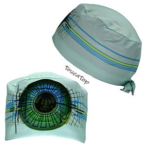 Gorro Cirúrgico, Biometria da Íris, Olho Digital, Verde Água