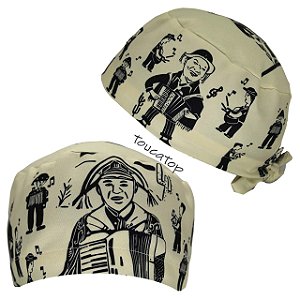 Gorro Cirúrgico, Cordel, Xilogravura, Nordeste, Bege