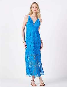 Vestido Renda Azul