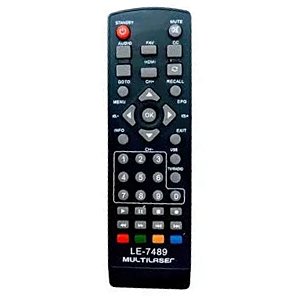 Controle Remoto para Receptor Digital Multilaser RE-207 Sky-8052 LE-7489