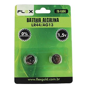 Bateria Alcalina LR44 Ag13 1.5v cartela 2 unidades
