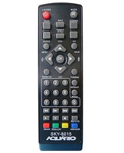 Controle Remoto Compatível com Conversor Aquário Dtv4000 Dtv5000, 6000, 7000