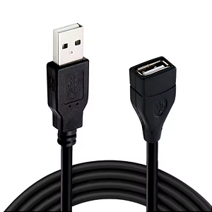 Cabo Extensor Usb 1,5 Metros Com Filtro 2.0 Macho/femea Preto