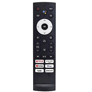 Controle compatível com TV Hisense Smart ERF3A90 e ERF3M90H - LE-7337