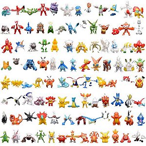 Kit com 72 mini figuras Pokémon 3 cm - Animes Geek