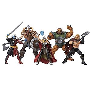 Pack 5 Action Figures The Mighty Thor Batalha de Asgard Marvel Legends - Hasbro 