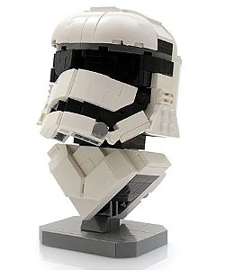 Capacete Helmet Stormtrooper +286 peças Star Wars - Blocos de montar 19Cm x 11Cm x 11Cm