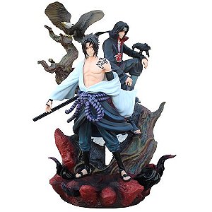 Diorama Itachi e Sasuke Uchiha 35 Cm - Naruto Shippuden