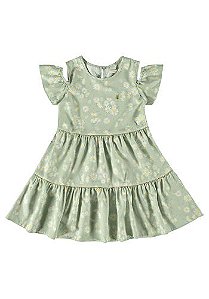 Vestido Infantil Menina com Babado Favoritos ALK 19031 4 a 10 anos