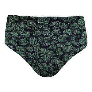 Biquíni Meia-Taça Hot Pants em poá Verde e Off - Tortugas