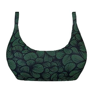 Top de Biquini Faixa Ondas Verde