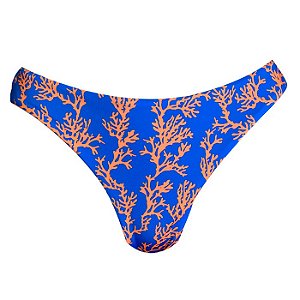 Calcinha de Biquíni Tanga Fio Duplo Coral Laranja